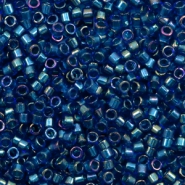 Miyuki Perlen 11/0 delica's Emerald lined cobalt AB