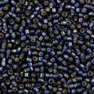 Miyuki Perlen 11/0 delica's Duracoat silverlined dyed montana DB-2192