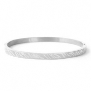 Stainless Steel - Rostfrei Stahl Armb&auml;nder Zebra Print Silber