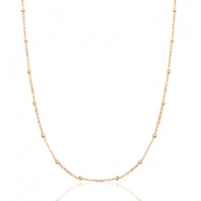 Stainless Steel - Rostfrei Stahl Kette Kugel Rose gold