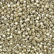 Miyuki Perlen 11/0 delica's Duracoat galvanized dark light pewter silver DB-1851