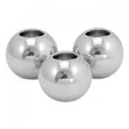 Perlen aus Stainless Steel - Rostfreiem Stahl Perlen 5mm Silber
