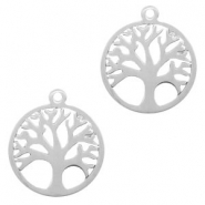 Anh&auml;nger aus Stainless Steel - Rostfreiem Stahl Tree of Life 14mm Silber