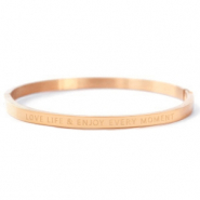 Stainless Steel - Rostfrei Stahl Armb&auml;nder "LOVE LIFE AND ENJOY EVERY MOMENT" Rosegold