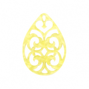 Anh&auml;nger aus Resin Tropfen Barock Sunshine yellow