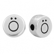 Perle Buchstabe Metall DQ &Ouml; Antik silber (Nickelfrei)