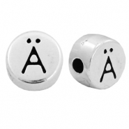 Perle Buchstabe Metall DQ &Auml; Antik silber (Nickelfrei)