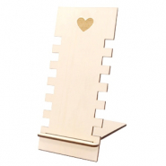 Schmuck Display Bambus "Heart" Natural (nat&uuml;rliche Farbe Bambus)