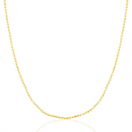 Stainless Steel - Rostfrei Stahl Kette Ballchain Mix&Match Gold