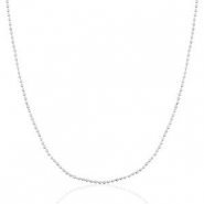 Stainless Steel - Rostfrei Stahl Kette Ballchain Mix&Match Silber