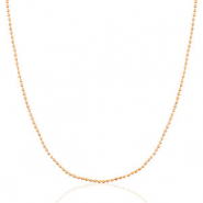 Stainless Steel - Rostfrei Stahl Kette Ballchain Mix&Match Rosegold