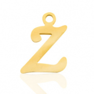 Anh&auml;nger aus Stainless Steel - Rostfreiem Stahl Initial Z Gold