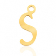 Anh&auml;nger aus Stainless Steel - Rostfreiem Stahl Initial S Gold