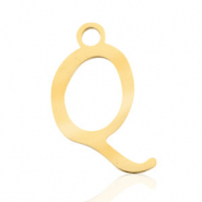 Anh&auml;nger aus Stainless Steel - Rostfreiem Stahl Initial Q Gold