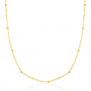 Stainless Steel - Rostfrei Stahl Kette Ball Mix & Match Gold