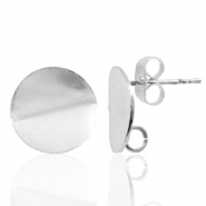 Zubeh&ouml;r Metall TQ Ohrstecker 12mm mit &Ouml;se Antik silber