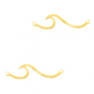 Anh&auml;nger aus Stainless Steel - Rostfreiem Stahl Zwischenst&uuml;ck Welle Gold