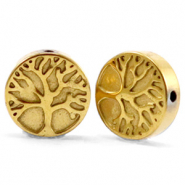 Perlen aus H&auml;matit Tree of Life 10mm Gold