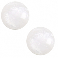 12 mm classic Polaris Elements Cabochon pearl shine Bianco white