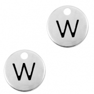 Anh&auml;nger Metall DQ Buchstabe W Antik silber (Nickelfrei)