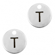 Anh&auml;nger Metall DQ Buchstabe T Antik silber (Nickelfrei)