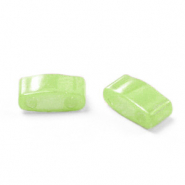 Miyuki Perlen 5x2.3mm half tila Opaque luster chartreuse green HTL-439