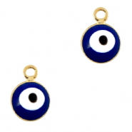 Anh&auml;nger Metall Basic Quality 6mm Nazar Auge Gold-blau