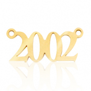 Anh&auml;nger aus Stainless Steel - Rostfreiem Stahl Zwischenst&uuml;ck Jahr 2002 Gold