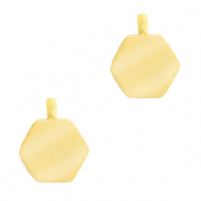 Anh&auml;nger aus Stainless Steel - Rostfreiem Stahl Hexagon Gold