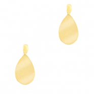 Anh&auml;nger aus Stainless Steel - Rostfreiem Stahl Tropfenform Gold