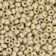 Miyuki 8/0 Rocailles Opaque glazed frosted moth wing beige 8-4691