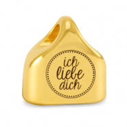 Endkappen Metall DQ "ICH LIEBE DICH" Mix & Match Gold (Nickelfrei)