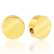 Perlen aus Stainless Steel - Rostfreiem Stahl rund 8mm Gold