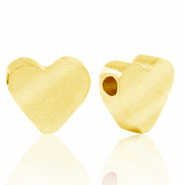 Perlen aus Stainless Steel - Rostfreiem Stahl Heart Gold