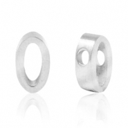 Perlen aus Stainless Steel - Rostfreiem Stahl Zahlen 0 Silber