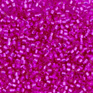 Miyuki Perlen 11/0 delica's Silverlined dyed fuchsia pink DB-1340
