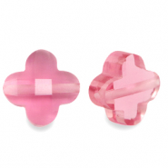 Facetten Perlen Fashion Clover Indian pink