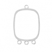 Anh&auml;nger Metall DQ Zwischenst&uuml;ck mit 3 &Ouml;sen Antik silber (Nickelfrei)