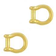 Anh&auml;nger Metall DQ Zwischenst&uuml;ck Ring Gold (Nickelfrei)