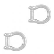 Anh&auml;nger Metall DQ Zwischenst&uuml;ck Ring Antik silber (Nickelfrei)