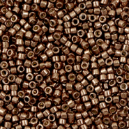Miyuki Perlen 11/0 delica's Duracoat galvanized dark mauve brown DB-1843