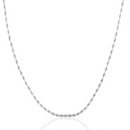 Stainless Steel - Rostfrei Stahl Gliederkette Silber