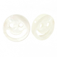 Perle Muschel Smiley White (Naturliche Farbe Muschel)
