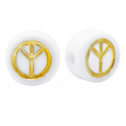 Acryl Buchstaben peace White-gold