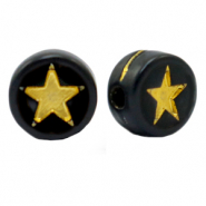 Acryl Buchstaben star Black-gold