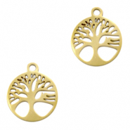 Anh&auml;nger aus Stainless Steel - Rostfreiem Stahl Tree of Life Gold