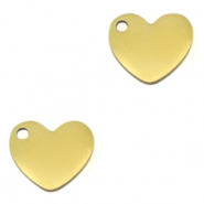 Anh&auml;nger aus Stainless Steel - Rostfreiem Stahl Heart Gold