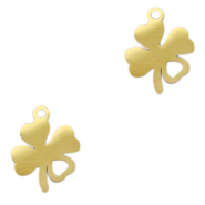 Anh&auml;nger aus Stainless Steel - Rostfreiem Stahl Clover Gold