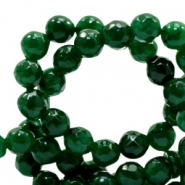 6 mm Perlen Naturstein Jade Facett geschliffen Agata green