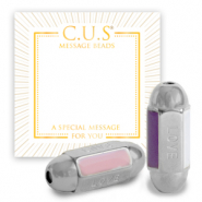 C.U.S&reg; Message Beads "love" Silber (Nickelfrei)